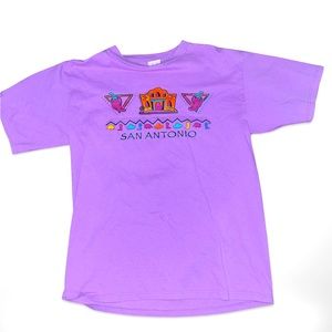 San Antonio Texas Vintage Puff Ink 90’s Tourist Tee: Single Stitch Shirt: Med